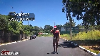 Attractive Wife Noel, Kriss, Strips Down In The Midst Of Hectic Salvador Bahia Traffic During Christmas