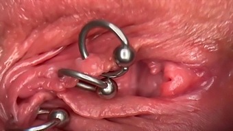 Intense Close-Up Of My Pierced Pussy And Clit, Leading To Wet And Pissy Finale