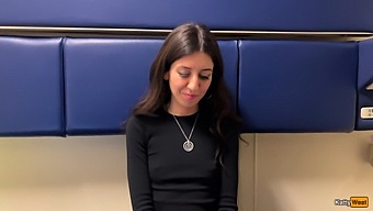 Young Woman Performs Oral Sex And Has Sex On A Train For Money