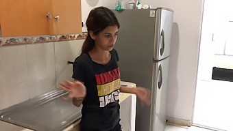 My Stepsister Gives Me A Rough Blowjob In Our New Home.