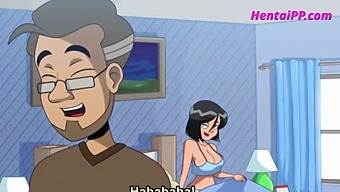 Stepson Gets Help From His Busty Stepmom To Cum In This Anime.